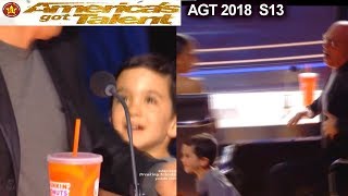 Simon Cowell's son Eric Cowell SCARES Howie Mandel America's Got Talent 2018 Judge Cuts 1 AGT