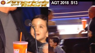 Simon Cowell's  son Eric Cowell SCARES Howie Mandel America's Got Talent 2018 Judge Cuts 1 AGT