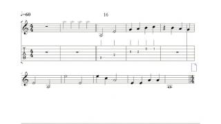 Music Sight Reading for Guitar - Conventional Notation music sheet
