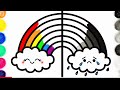 Rainbow Drawing and Coloring for kids and Toddlers | How to draw a rainbow #rainbow #drawing #kids