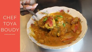 Crawfish Bisque with Stuffed Heads