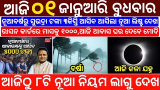 today's morning news odisha/1 January 2025/subhadra yojana online registration/odisha news today