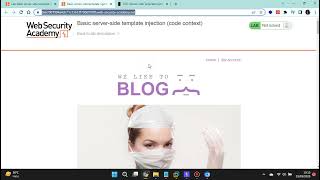 Portswigger Lab: SSTI - Basic server side template injection code context