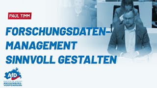 Paul Timm: Forschungsdatenmanagement sinnvoll gestalten!