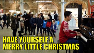 Pulling A Crowd With Have Yourself A Merry Little Christmas in Public | Cole Lam 14 Years Old