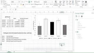 Plotting qPCR data graph with Standard Deviation (Error Bars) - Publishing Quality Chart in Excel