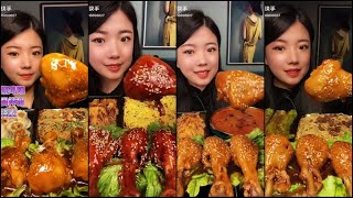 ASMR MEOKBANG 👄 Chicken and Noodles Mukbang, ചിക്കൻ, നൂഡിൽസ് മുക്ബാംഗ്, 닭고기와 국수 먹방, ก๋วยเตี๋ยวไก่