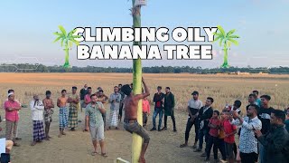 কী করে তৈলাক্ত কলাগাছে উঠতে হয় | Climbing Oily Banana Tree 🌴 তৈলাক্ত কলাগাছে উঠা • A2 SQUAD