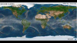 CCSM CAM3 T341 water vapor and Precipitation Simulation