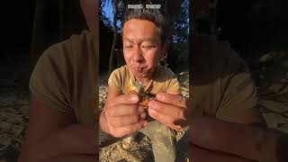 【Outdoor Mingze】今天總算沒有白忙，收穫了一隻龍蝦#food #outdoor #fishing #户外烹饪 #户外 #funny #shorts