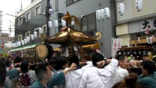 2011年6月5日　品川神社例大祭①　惣町神輿渡行　サクセス通り