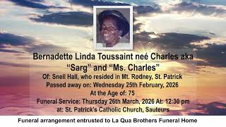 MTV OBITUARIES FOR MONDAY 23RD MARCH 2026