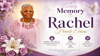Funeral Service Of The Late Rachel Frank Evans