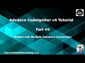 Advance CodeIgniter 4 Framework Tutorials #9 Models with Multiple Database Connection