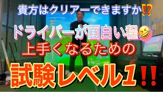 【ドライバー‼️試験レベル①】ドライバーが面白い🤣程上手くなる‼️さあ始まりましたドライバー試験。これから始まるドライバー試験を乗り越えれれば貴方は必ずドライバーが上手くなる‼️