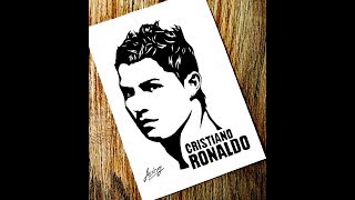 Cristiano Ronaldo | How To Draw Cristiano Ronaldo | CR7 | Stencil Art | FIFA World Cup