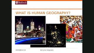 Human Geography Webinar