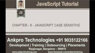 JavaScript for beginners - Chapter 8 - Case sensitive