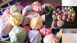 කිසස් හදමු | How to make  Kisses (Meringue Cookies) by Emma and Mama's kitchen