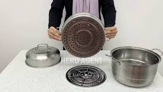 STEAMPOT 3 LAYER 28CM  NEW BY HERO AGENT