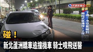 碰! 新北蘆洲轎車追撞機車 騎士噴飛送醫－民視新聞