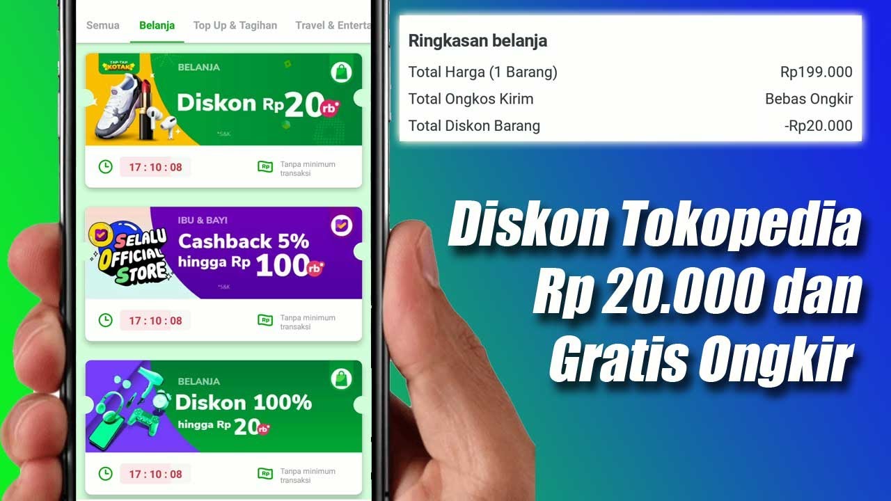 Cara Mendapatkan Diskon Tokopedia Rp 20.000 Dan Gratis Ongkir | Update ...