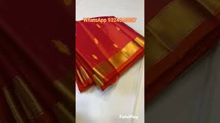 #Pure#kanchipuram silk sarees handwoven with 1\u00262g pure jari traditional pattern#whatsapp 9324546827