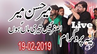 Nohay 2019 | Asghar ع Main Teri Maa Hun | Mir Hasan Mir Noha 2019 | Layyah Live Program 19-02-2019