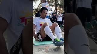 MANNY PACQUIAO DOING HUNDREDS OF SITUPS TO PREPARE FOR ERROL SPENCE JR BODY ATTACK!