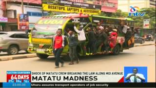 Shock of matatu crew breaking the law along Moi Avenue