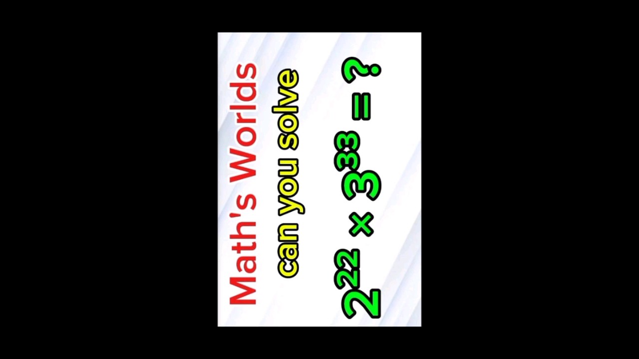 A Nice Olympiad Exponential Multiplication Problem Shorts Olympaid