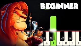 Can You Feel The Love Tonight - The Lion King | BEGINNER PIANO TUTORIAL + SHEET MUSIC by Betacustic