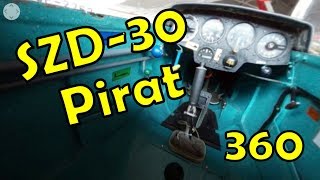 SZD-30 Pirat - green cockpit 360 degree video