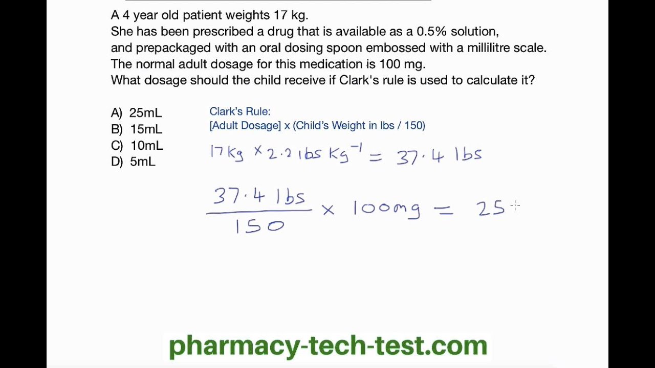 Examples Of Pediatric Dosage Calculations