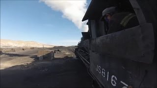 Chinese Railways - Steam at Sandaoling; cab ride in JS8167 from Xuanmeichang to Xibolizhen