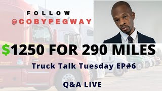 HOW TO MAKE $1250 ON 290 MILE LOAD WITHOUT AMAZON RELAY  IN THE TRUCKING BUSINESS... LIVE REPLAY