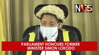 Parliament honours former minister Simon Lokodo