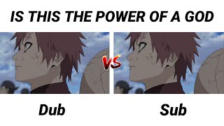 IS THIS THE POWER OF A GOD || GAARA || SUB VS DUB