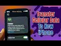 How To Transfer Cellular Data To New iPhone