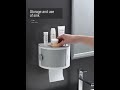 Bathroom Tissue Box Makeup Storage Hole-Free Waterproof Paper Toilet Storage Rack Paper Holder