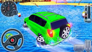 Water Surfer Jeep Driving Simulator - Cars Floating Race Miami Beach - Android GamePlay #2