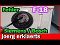 Waschmaschine Flusensieb reinigen Fehler F18 Siemens Bosch Tutorial DIY