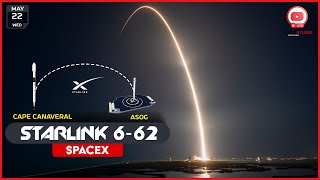 LIVE: SpaceX Launches Starlink 6-62 Mission From Florida | Chill Stream No Commentary