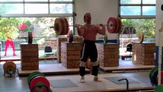 Donny Shankle Hang Clean and Jerks 195kg