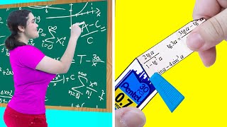 8 CRAZY WAYS TO SNEAK CHEAT SHEET INTO CLASS | FUNNY SCHOOL HACKS & COOL SITUATIONS BY CRAFTY HACKS