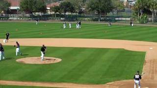 New York Yankees pitchers practice fielding drills - Spring Training 2011