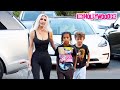 Kim Kardashian Blushes When Serenaded 'Happy Birthday' By Paparazzi With Saint West At North's Game