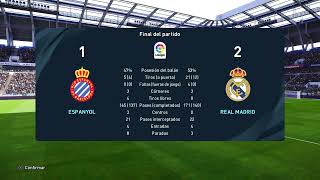 Real Madrid vs Espanyol, in live Efootball PES 2021