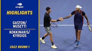 Gaston/Musetti vs. Kokkinakis/Kyrgios Highlights | 2022 US Open Round 1