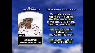 Gertrude Madeleine Payne ~ Long Obituary